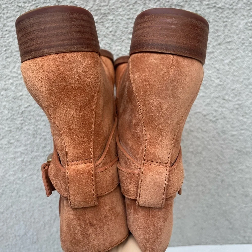 Tory Burch Brooke Ankle Suede Buckle Boot